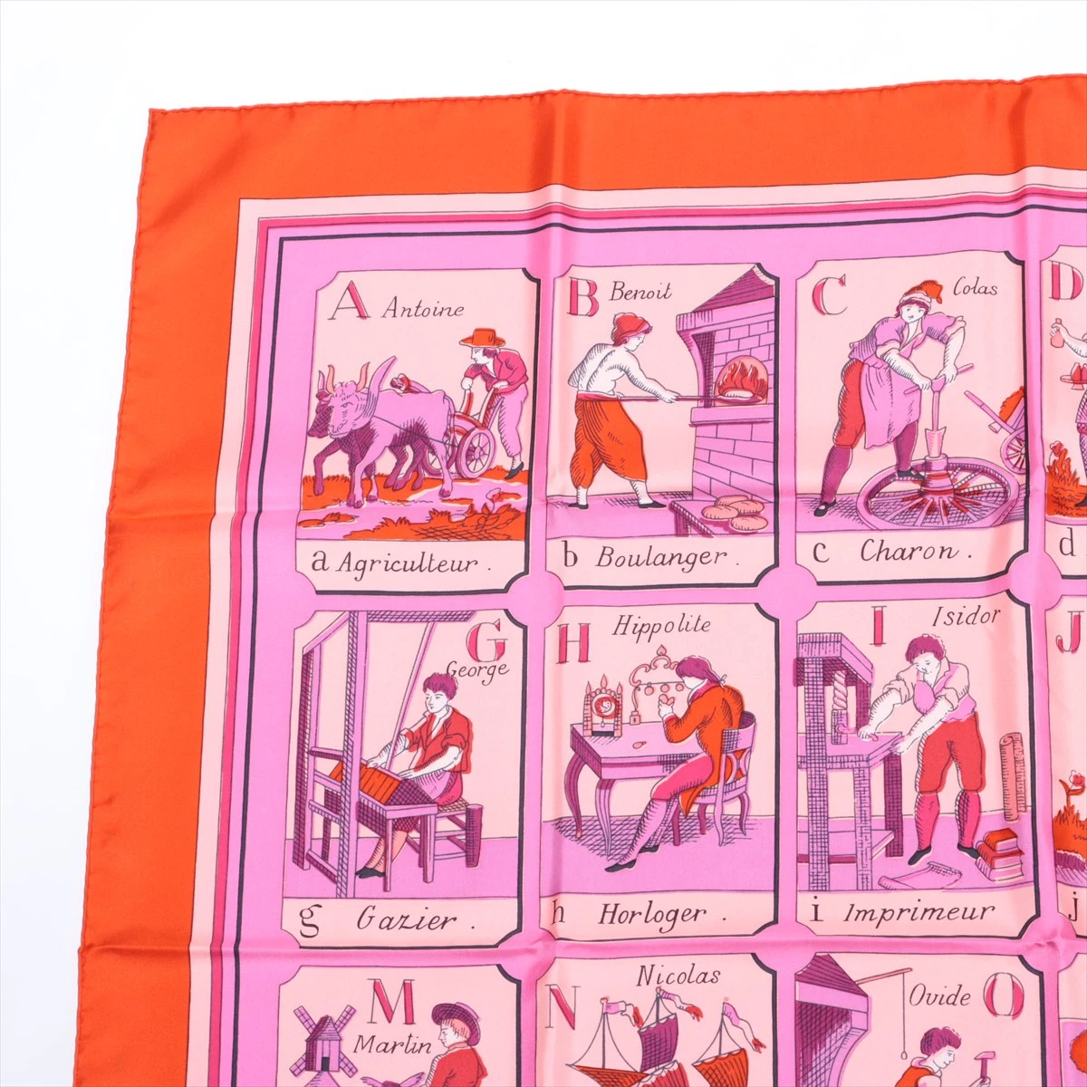 エルメス　HERMES　スカーフ　カレ90　仕事のいろは エルメス カレ90 L'ALPHABET DES METIERS 仕事のいろは スカーフ