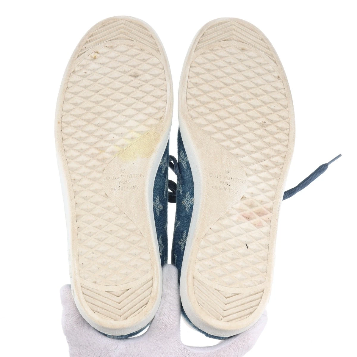 ヴィトン ルクセンブルクライン 19年 デニム×レザー スニーカー