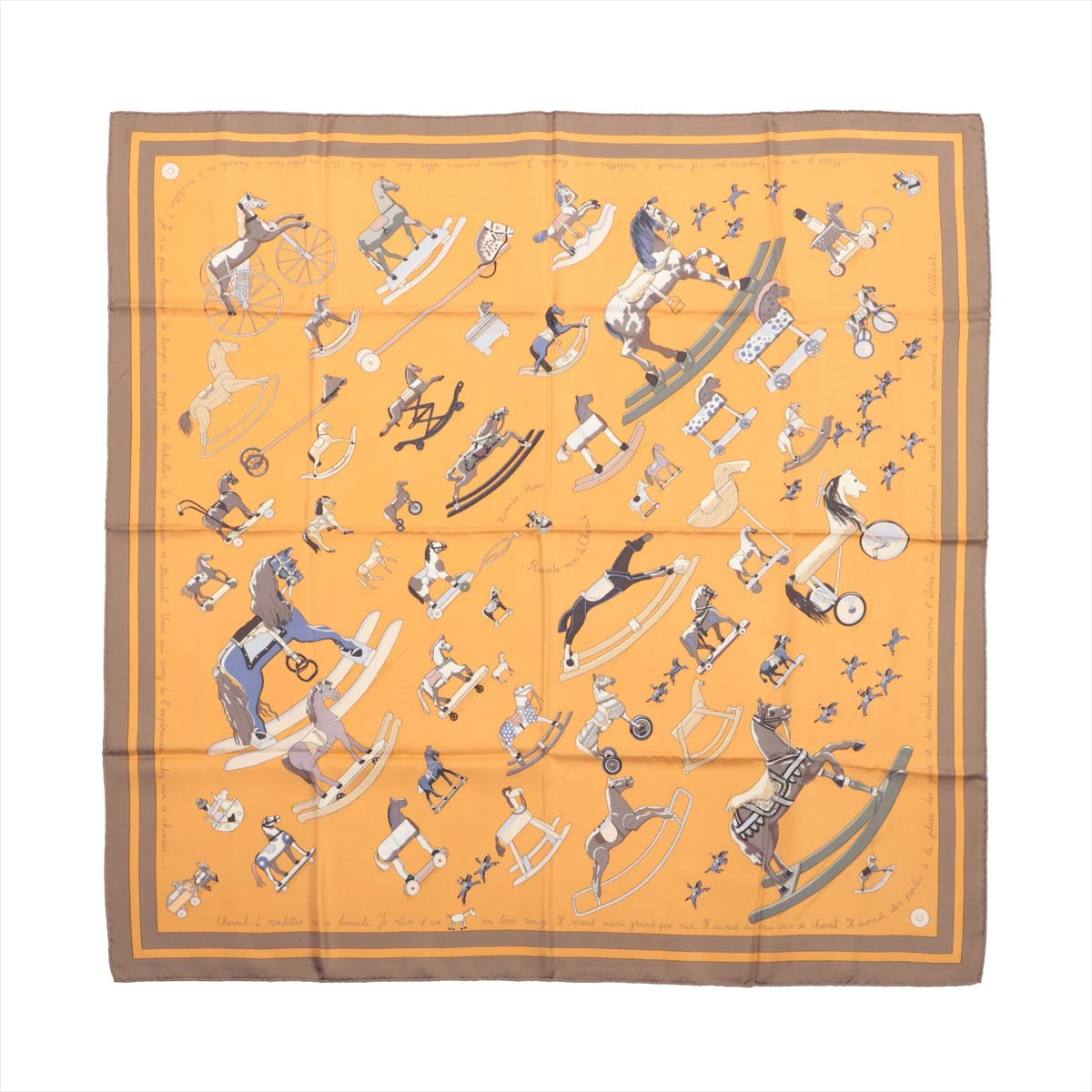 エルメス カレ 90 Raconte moi le Cheval お馬の話をして スカーフ