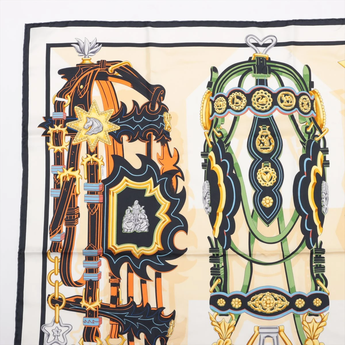 新品未使用エルメス2023春夏カレ90ブリッド・エ・デスタン　（訳あり） エルメス カレ90 ブリッド エ デスタン Brides et Destin スカーフ