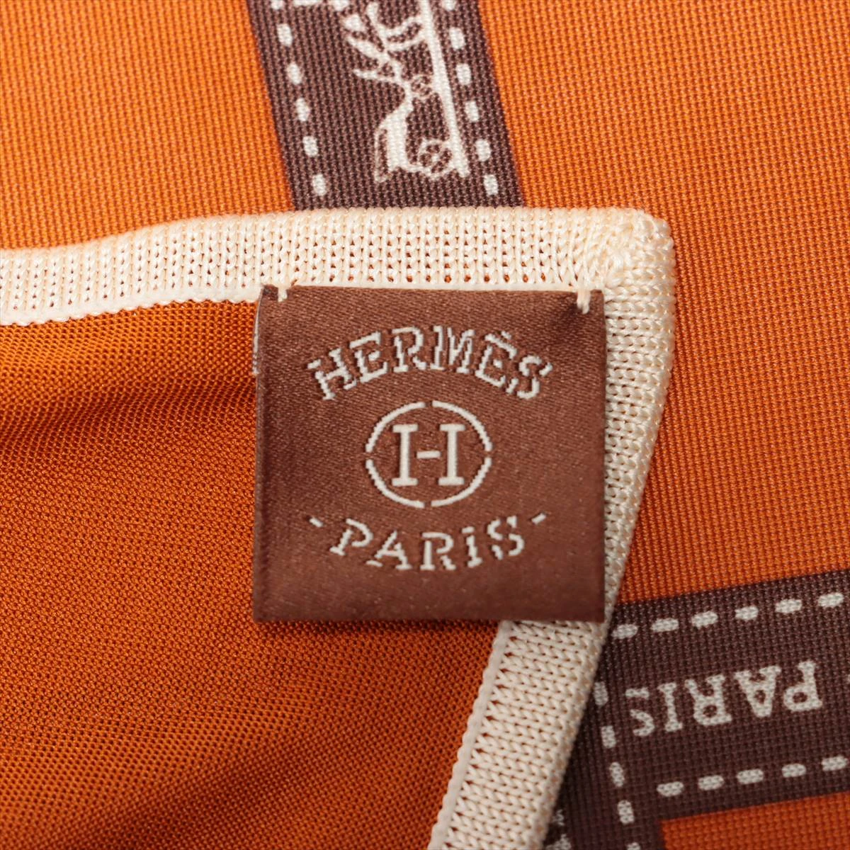 エルメス ボルデュック スカーフ シルク オレンジ A3105246