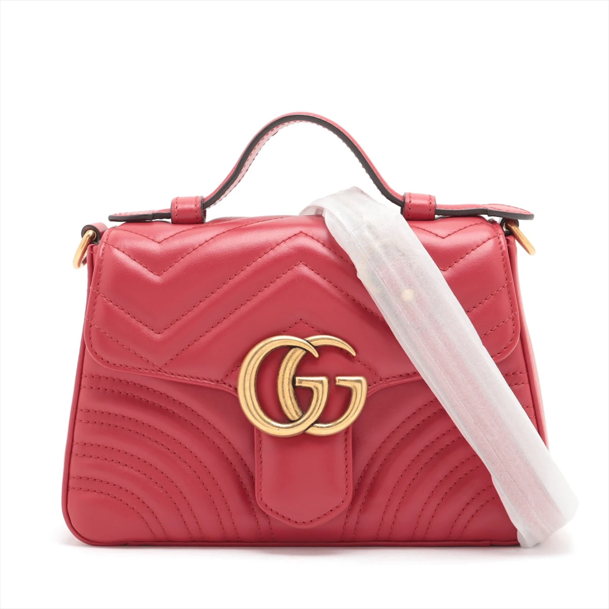 グッチ GGマーモント レザー 2WAYショルダーバッグ レッド 547260 