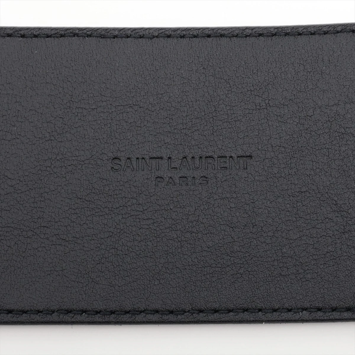 サンローラン ベルト 85 クロコ型押し ブラック A3106085｜中古