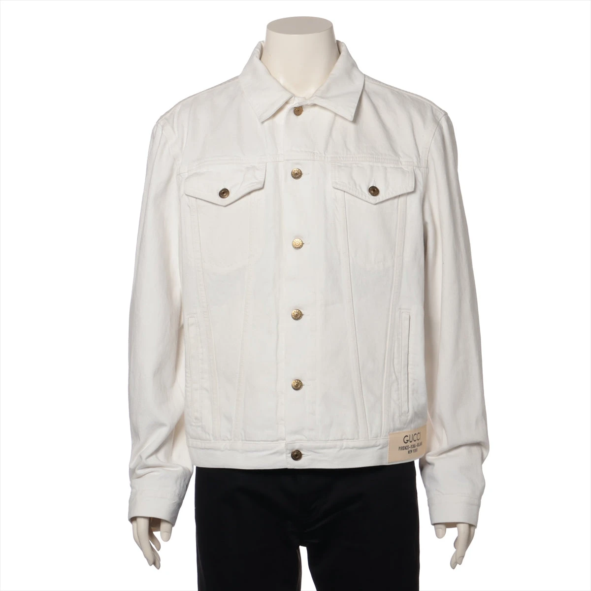 処分優先値下げ【新品未使用】GUCCI ホワイト デニムジャケット 処分優先値下げ【新品未使用】GUCCI ホワイト デニムジャケット 【公式