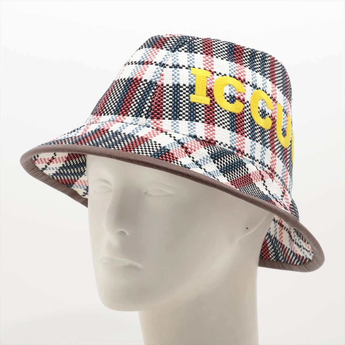 【セール】グッチ☆マルチカラーストローバケットハット☆779995 グッチ ハット L ストロー マルチカラー 660155 A3109391｜中古
