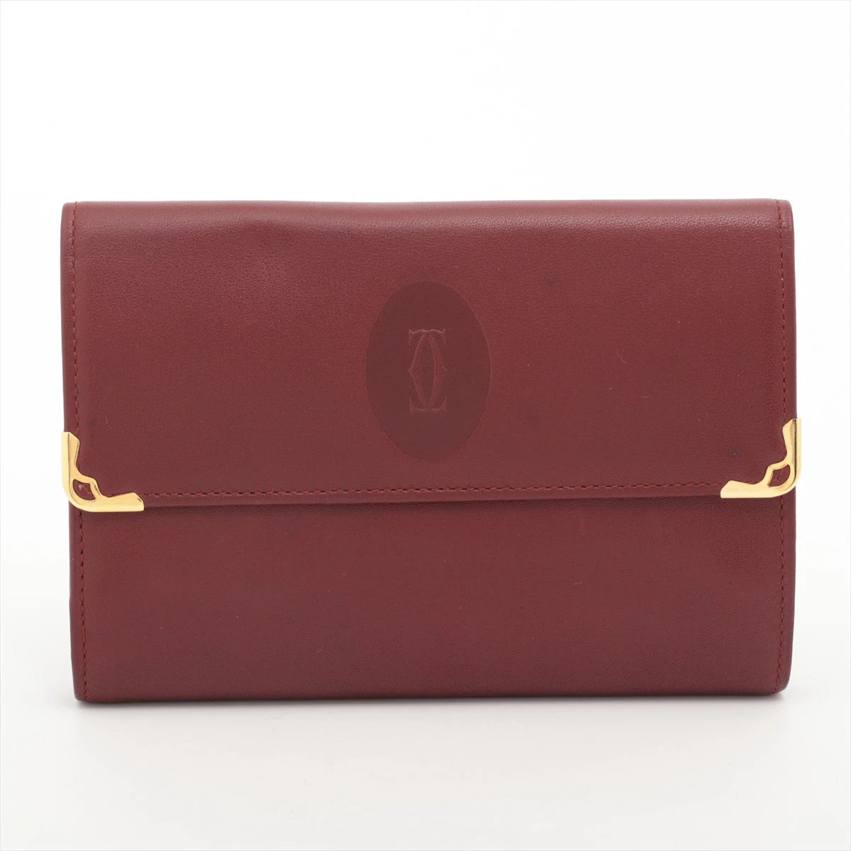 新品同様/未使用級　Cartier カルティエ　折り財布　マストライン　ボルドー 未使用級の状態 Cartier カルティエ 折り財布 マストライン ボルドー