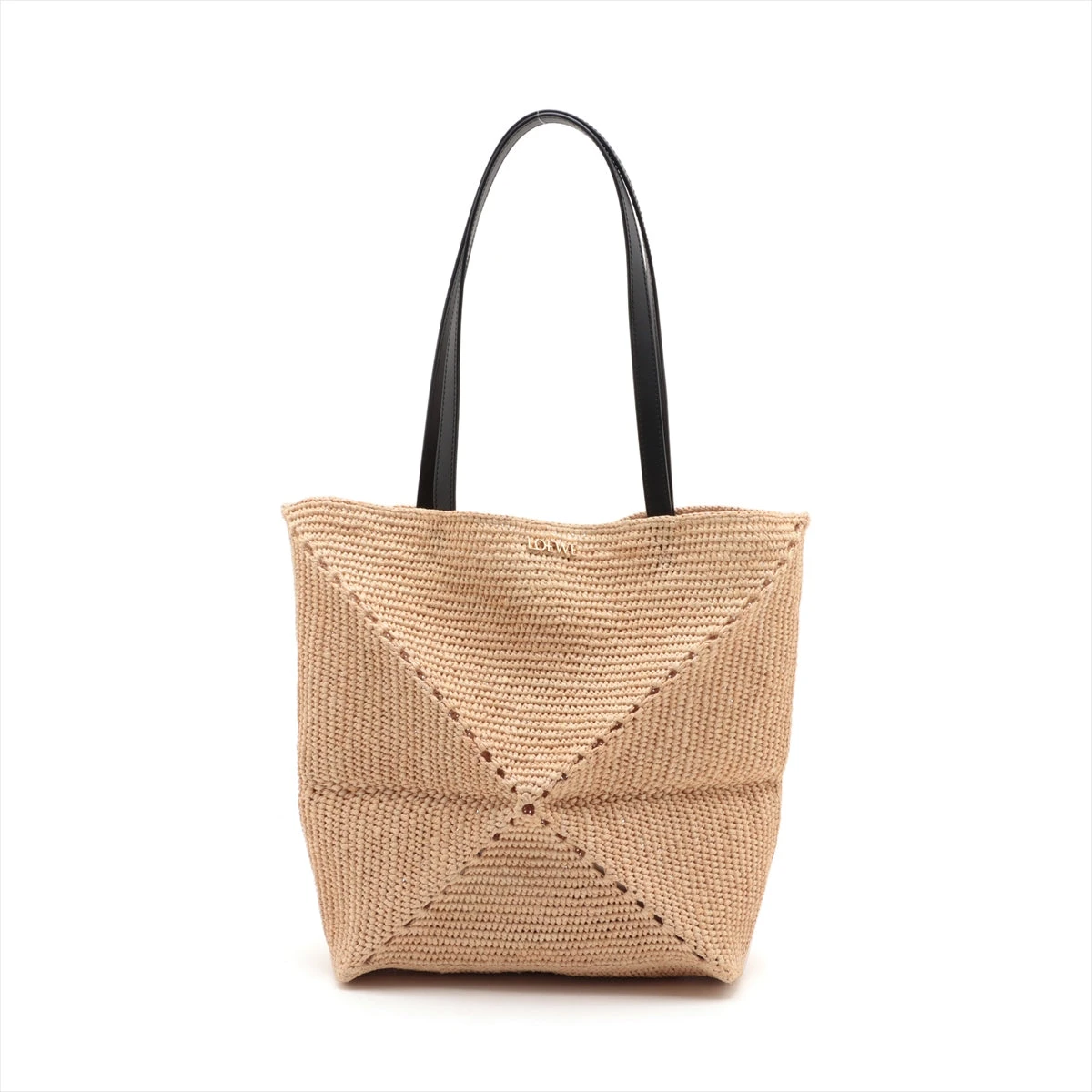 【関税込み】LOEWEロエベ 折りたたみ可能パズルトートラフィア Puzzle（LOEWE） LOEWE ロエベ Puzzle Fold Tote Bag パズル