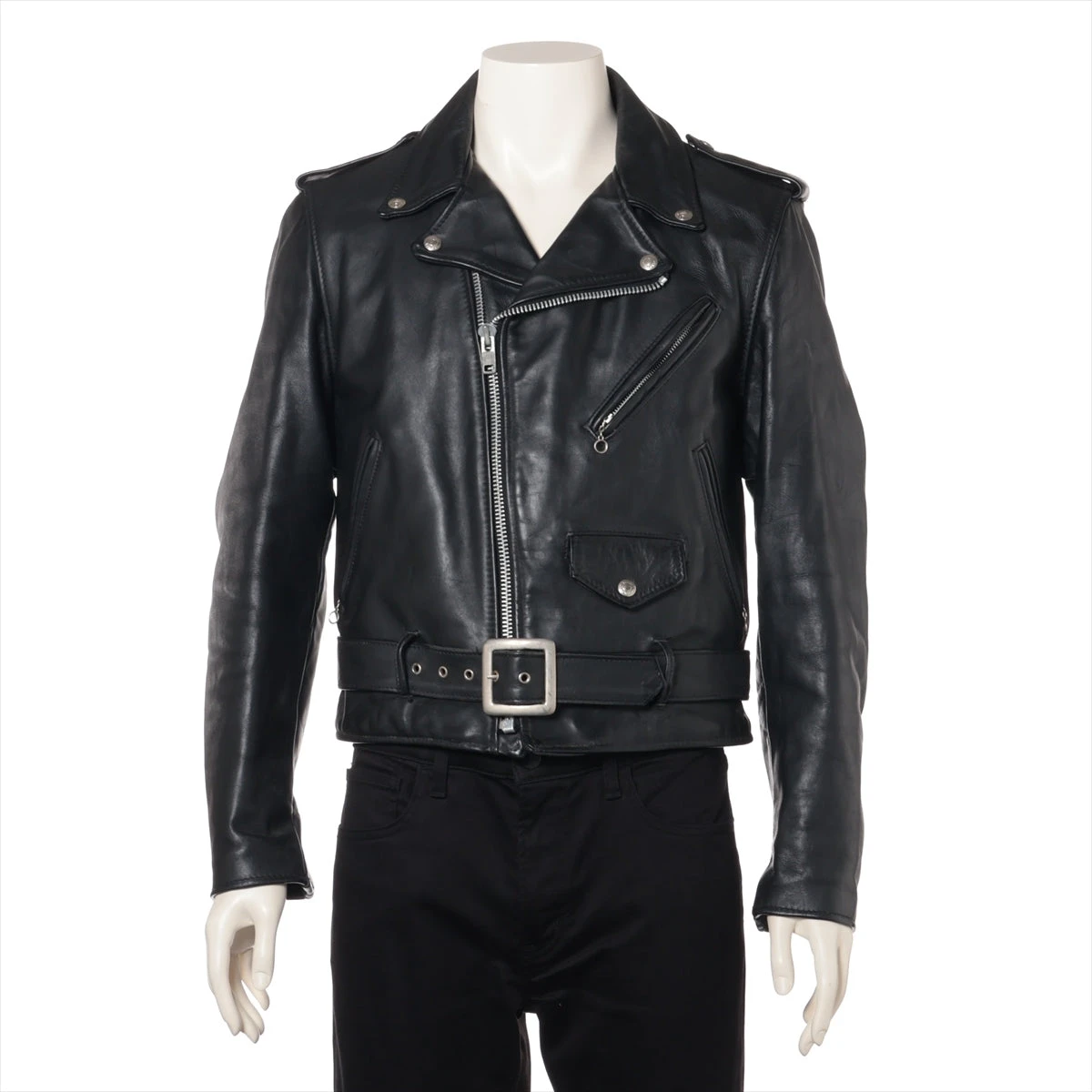 schott ライダースジャケット　38　黒 Schott N.Y.C 革ジャン ライダース Schott/ショット 別注