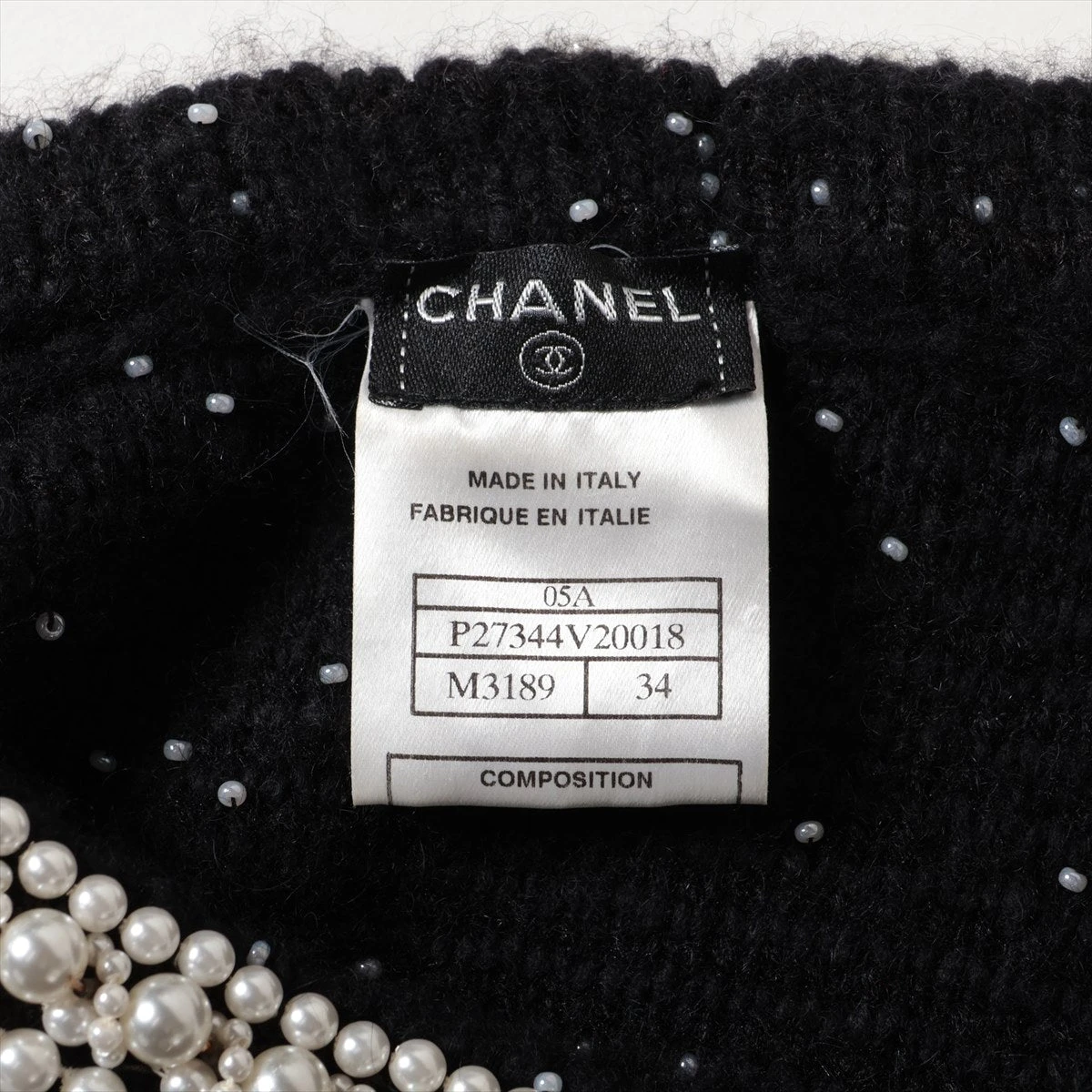 シャネル ココボタン 05A カシミヤ×ウール ニットワンピース 34