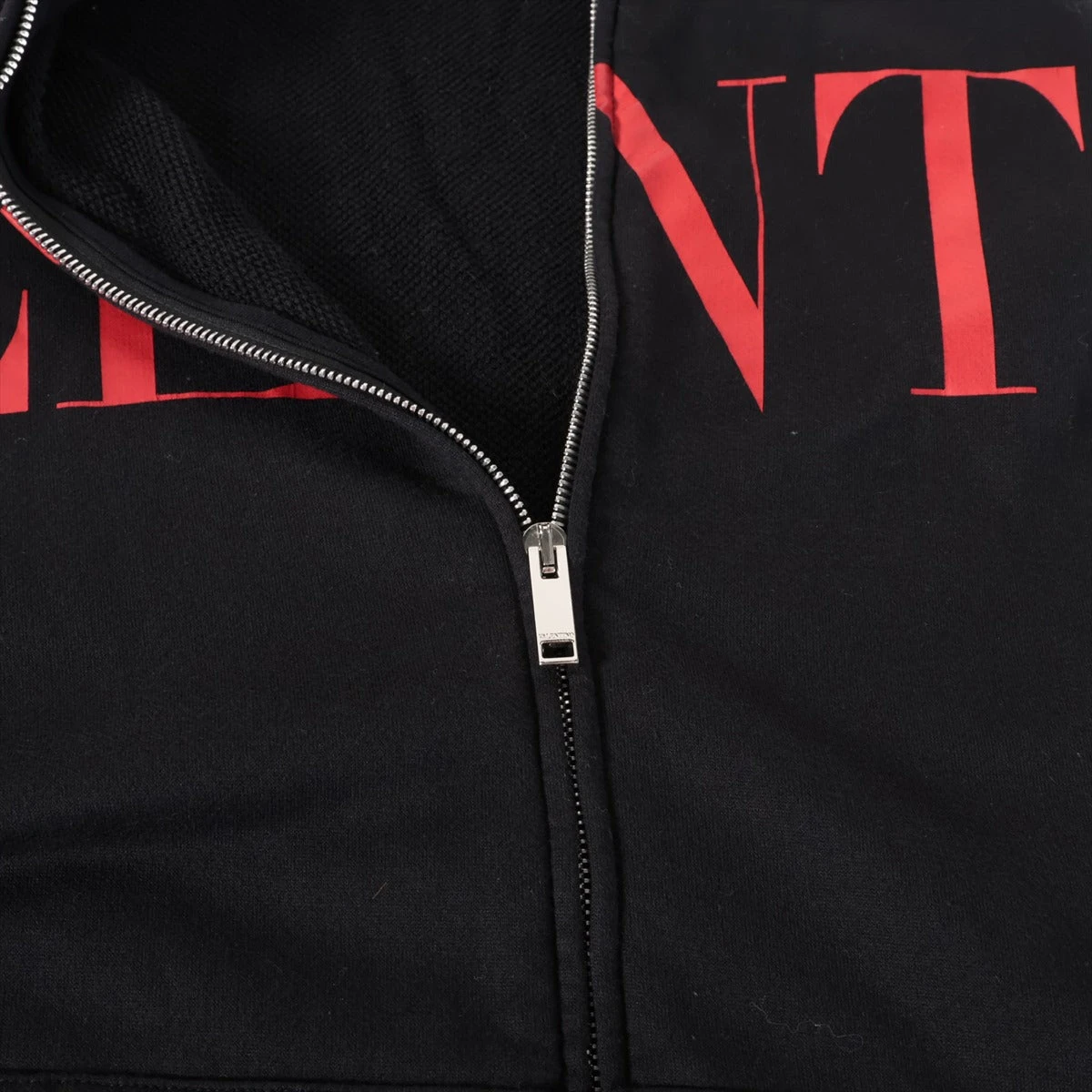 【Valentino】VLTNロゴ コットン パーカー【送料関税込】 ヴァレンティノ VLTNロゴ コットン パーカー M メンズ ブラック