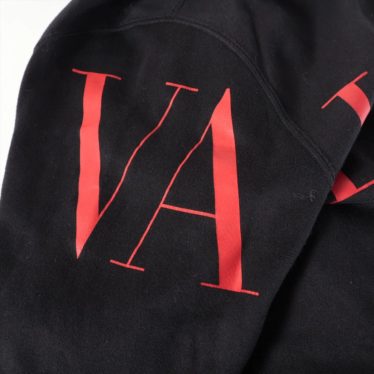【Valentino】VLTNロゴ コットン パーカー【送料関税込】 ヴァレンティノ VLTNロゴ コットン パーカー M メンズ ブラック