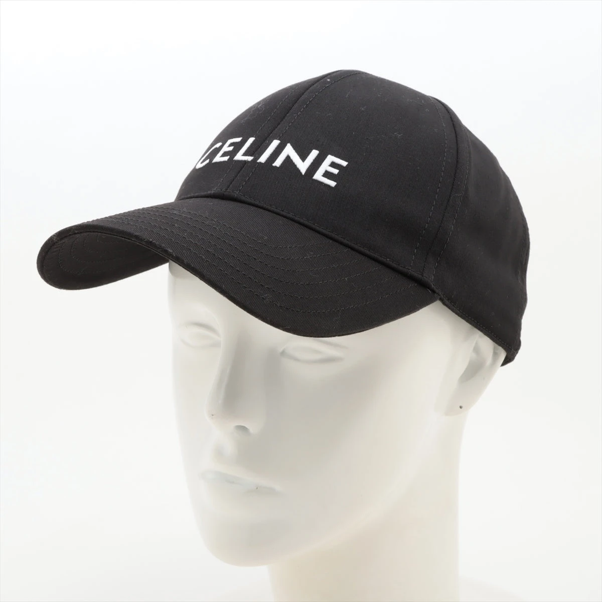 CELINE ロゴキャップ ブラック すぐ届く！CELINE直営 セリーヌ バックロゴ キャップ 帽子