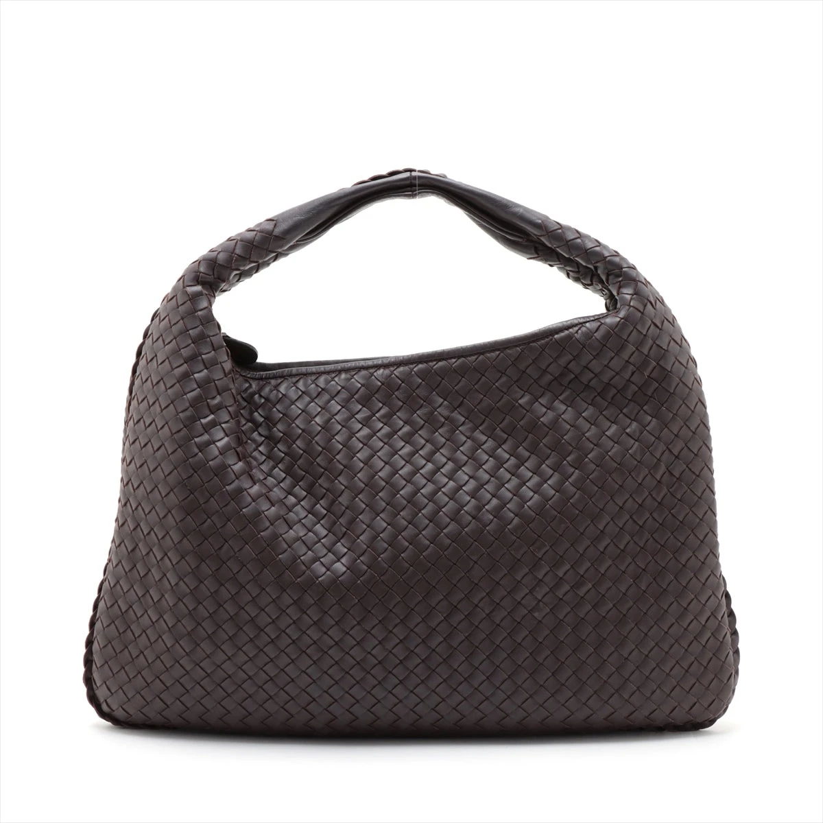 ＊USED＊ボッテガヴェネタ イントレチャート レザー ハンドバッグ 黒 ボッテガヴェネタ BOTTEGA VENETA ハンドバッグ ショルダーバッグ