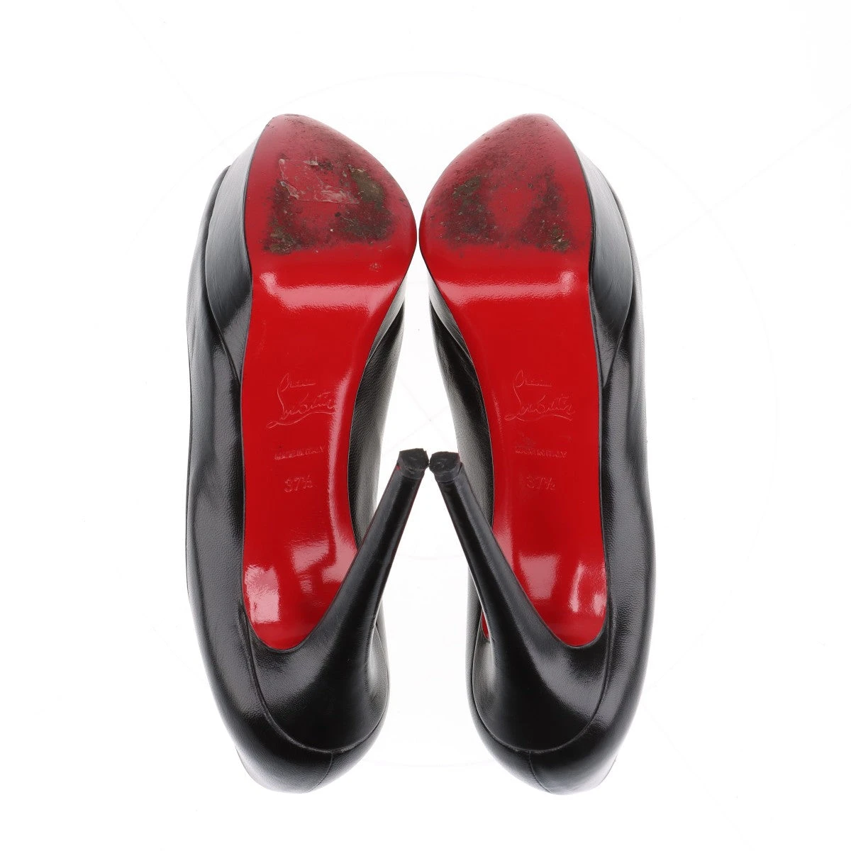 クリスチャンルブタン レザー オープントゥパンプス 371/2 レディース