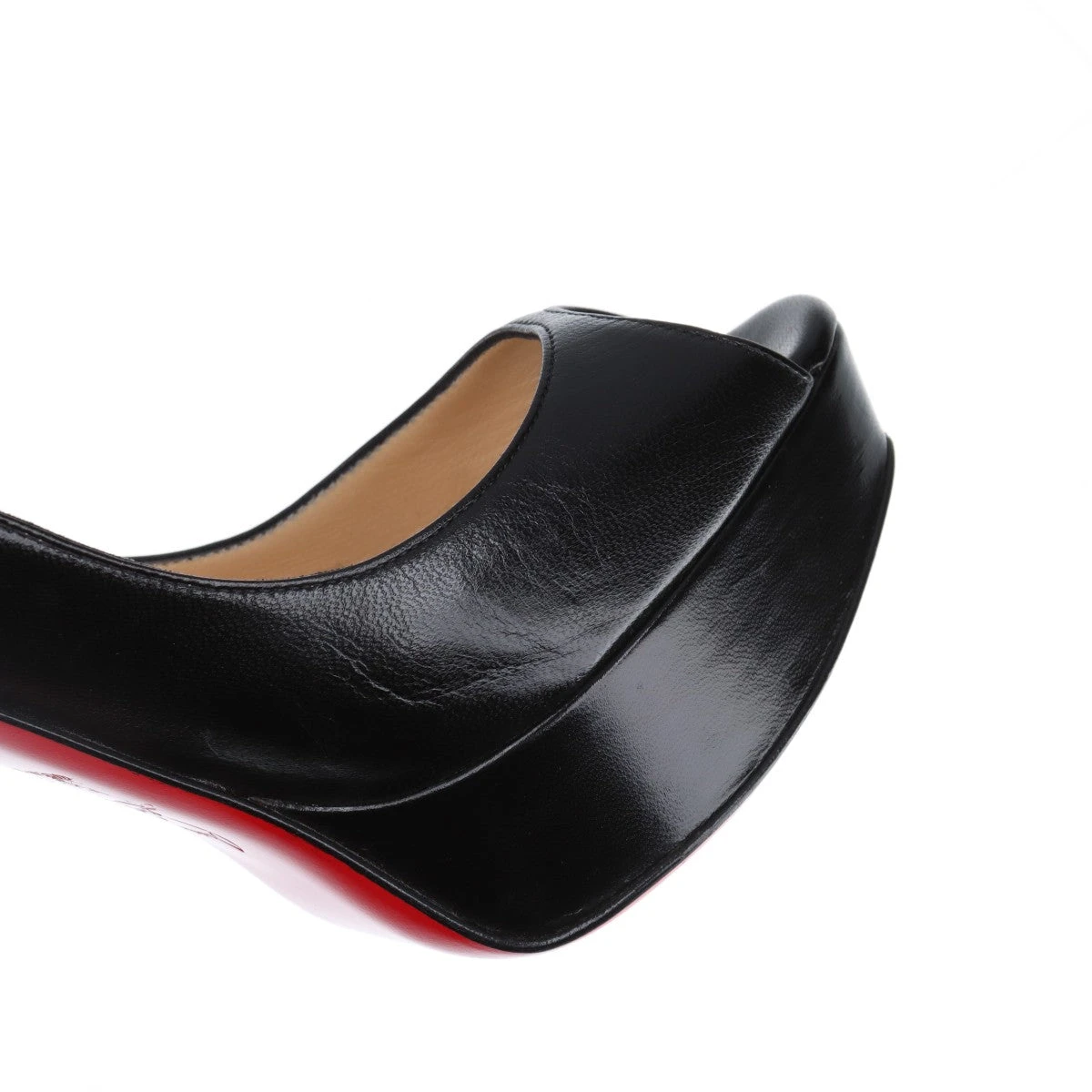 クリスチャンルブタン オープントゥ パンプス クリスチャンルブタン レザー オープントゥパンプス 371/2 レディース