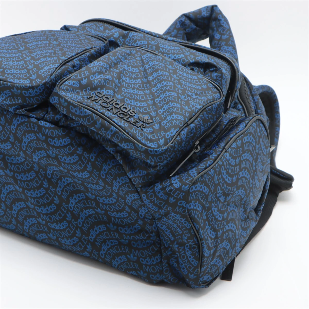 モンクレール×アディダス ナイロン バックパック/リュック ブラック
