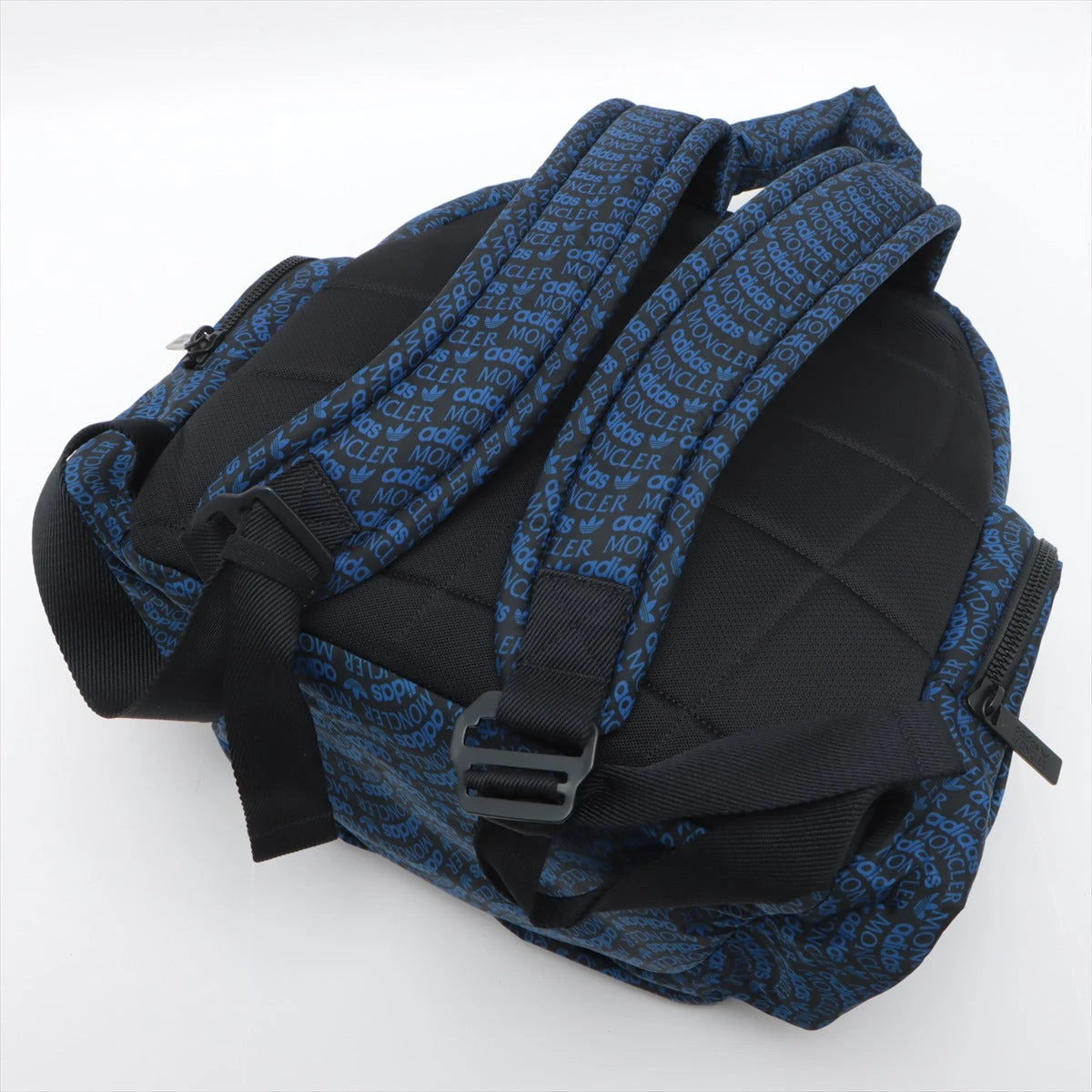 モンクレール×アディダス ナイロン バックパック/リュック ブラック