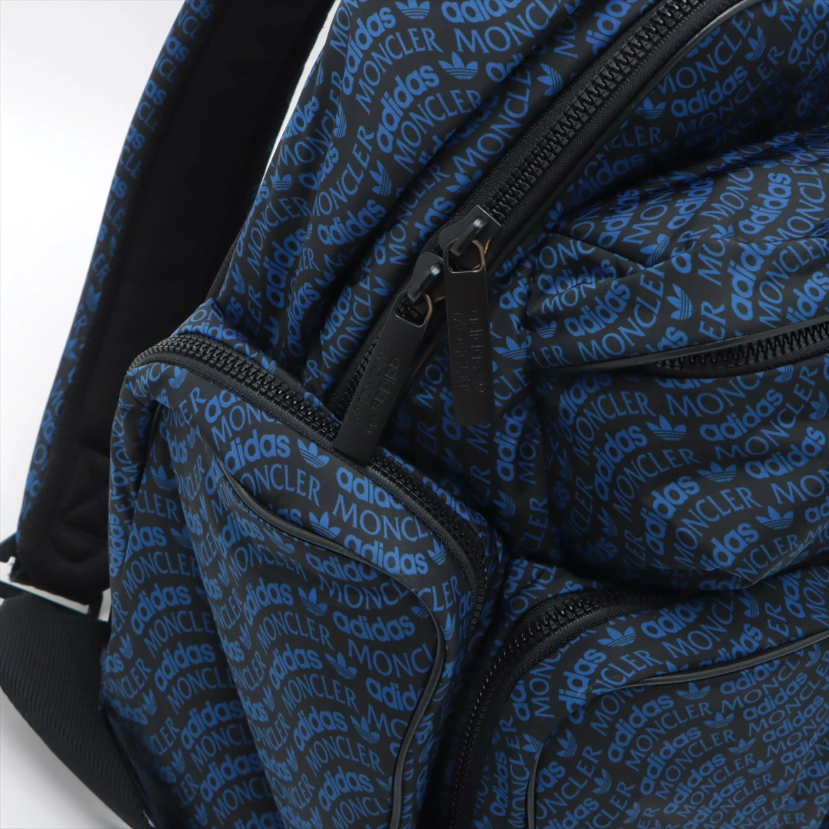 モンクレール×アディダス ナイロン バックパック/リュック ブラック