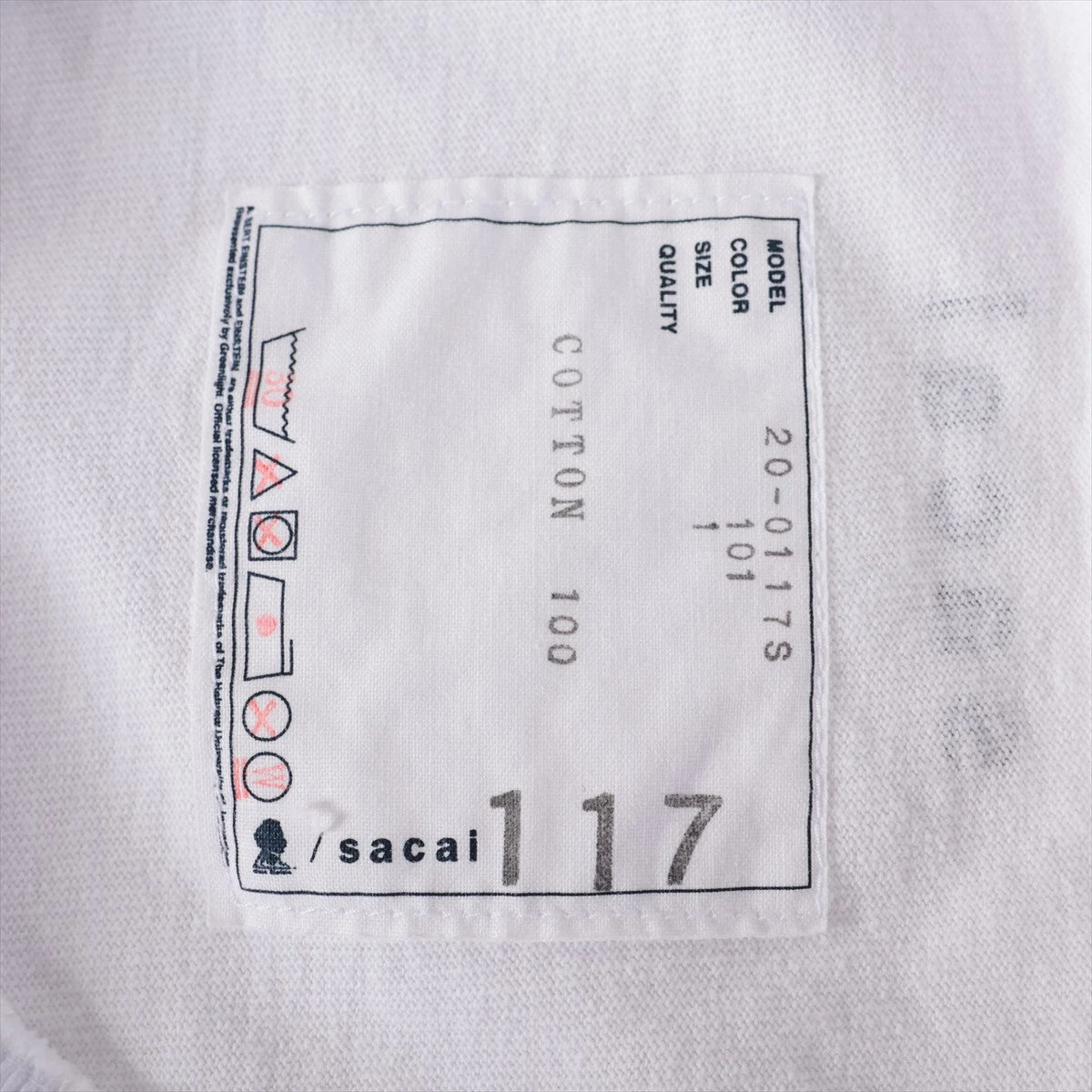 サカイ コットン Tシャツ 1 メンズ ホワイト 20-0117S 