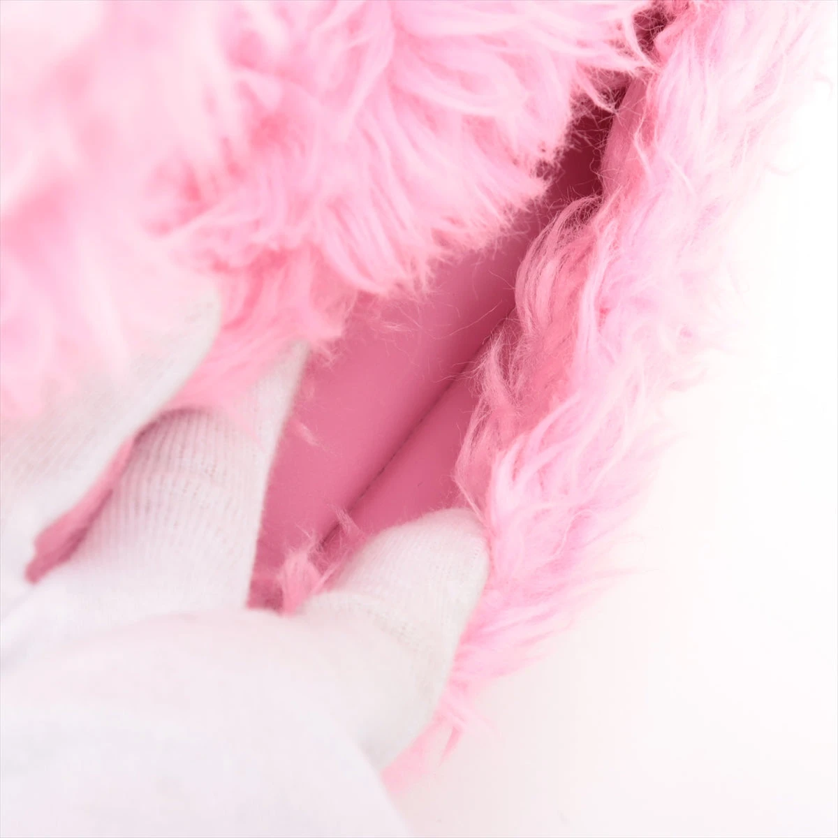 バレンシアガ アワーグラス ファー 2WAYハンドバッグ ピンク 676365