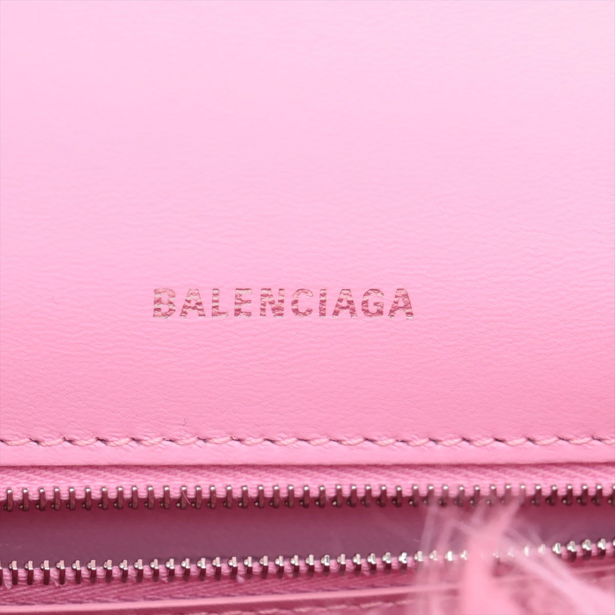 バレンシアガ アワーグラス ファー 2WAYハンドバッグ ピンク 676365