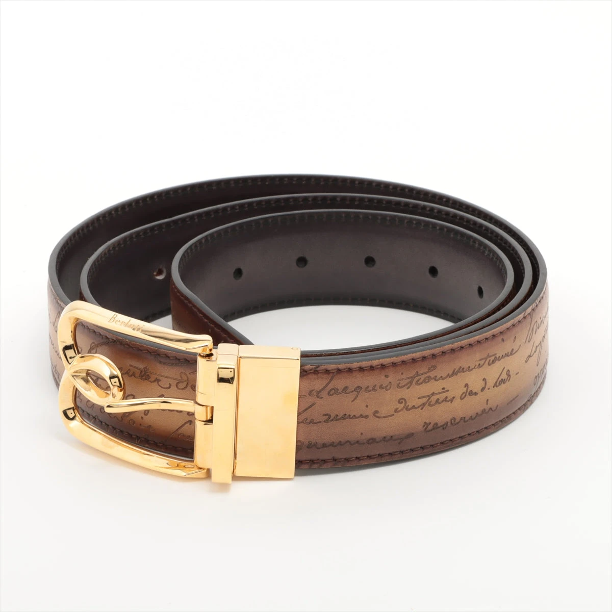 美品　BERLUTI　ベルルッティ　カリグラフィ　ベルト　Bボリュート Berluti ベルルッティ Bボリュート 35MM カリグラフィスクリット
