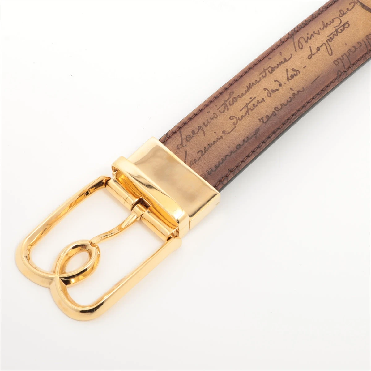 Berluti ベルルッティ B ボリュート レザーベルト カリグラフィ ベルルッティ Bボリュート カリグラフィ レザー ベルト 115/46