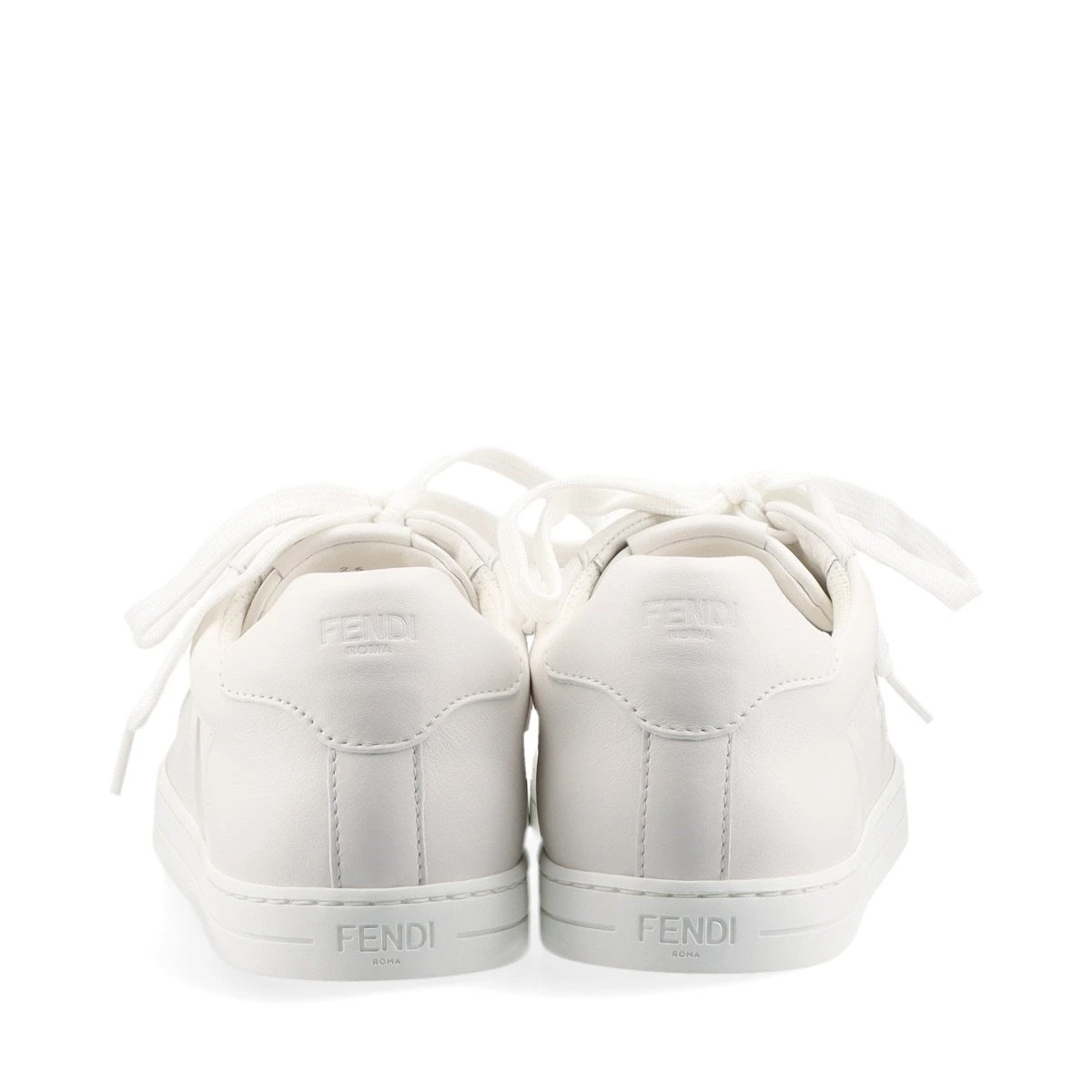 フェンディ レザー スニーカー 37 1/2 レディース ホワイト