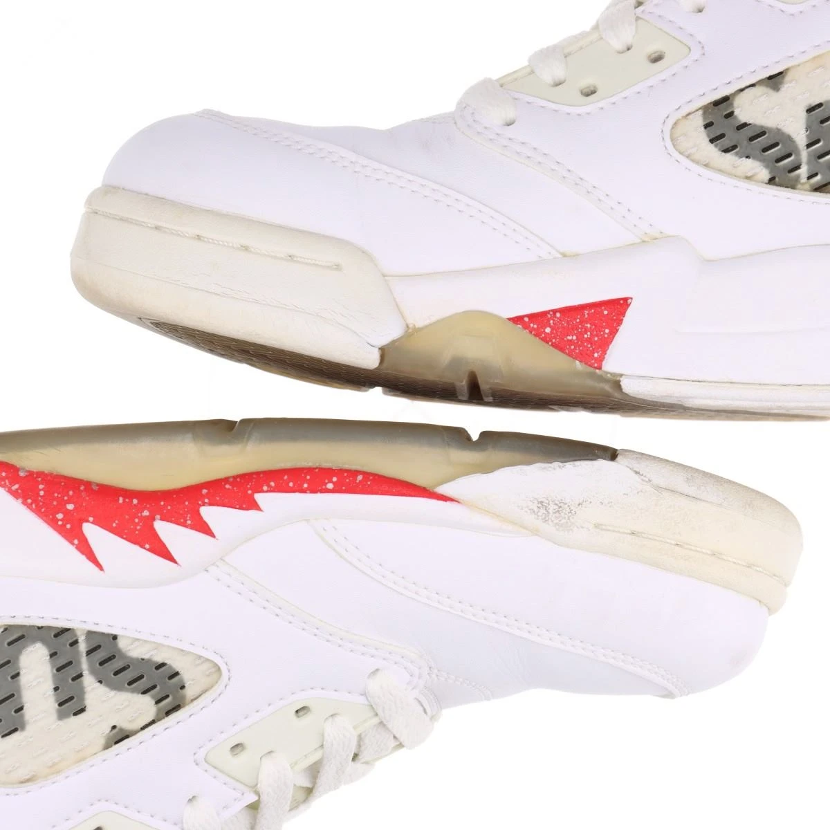 ナイキ×シュプリーム AIR JORDAN 5 RETRO SUPREME レザー ハイカット