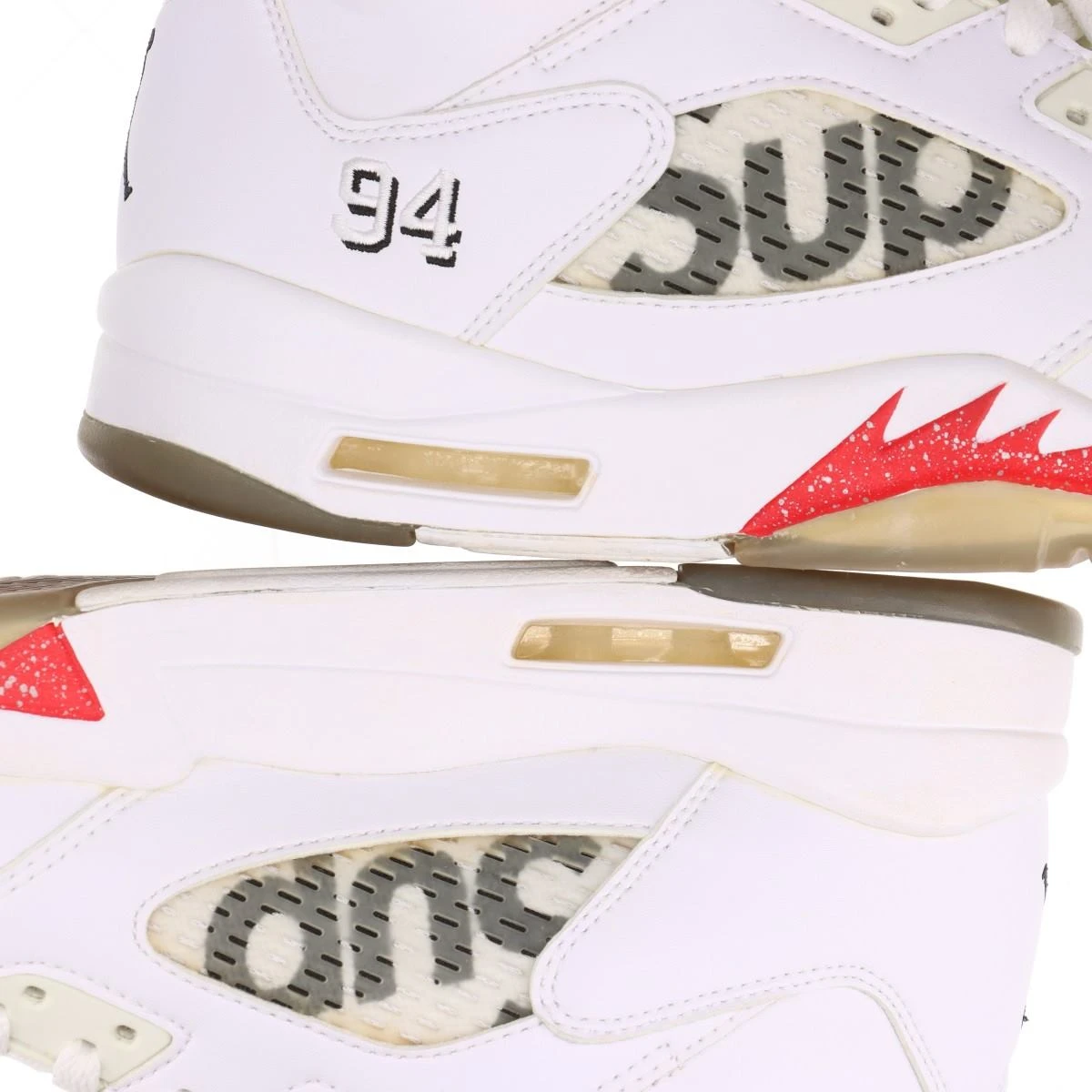 ナイキ×シュプリーム AIR JORDAN 5 RETRO SUPREME レザー ハイカット