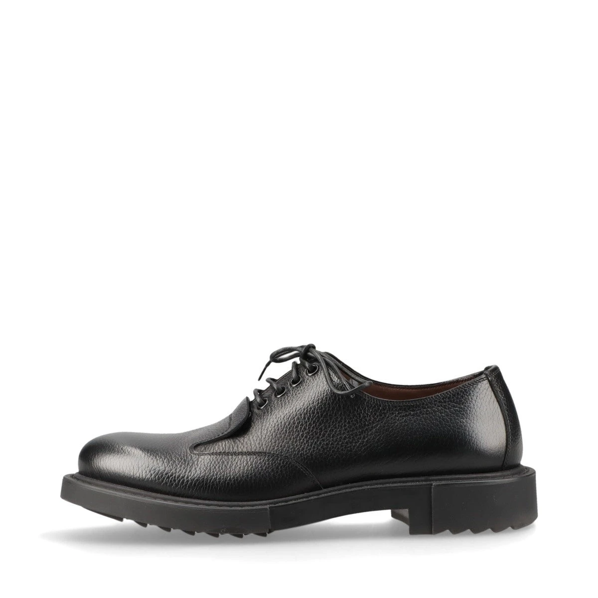 再度お値引）Salvatore Ferragamo ブラックレザーシューズ フェラガモ レザー レザーシューズ 7 2E メンズ ブラック