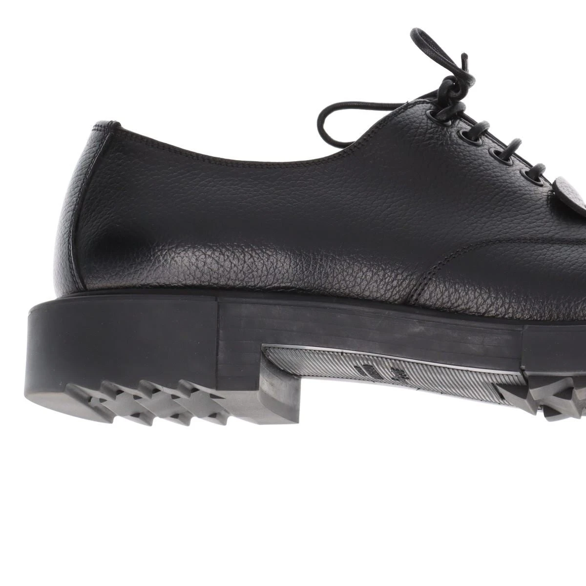 再度お値引）Salvatore Ferragamo ブラックレザーシューズ フェラガモ レザー レザーシューズ 7 2E メンズ ブラック