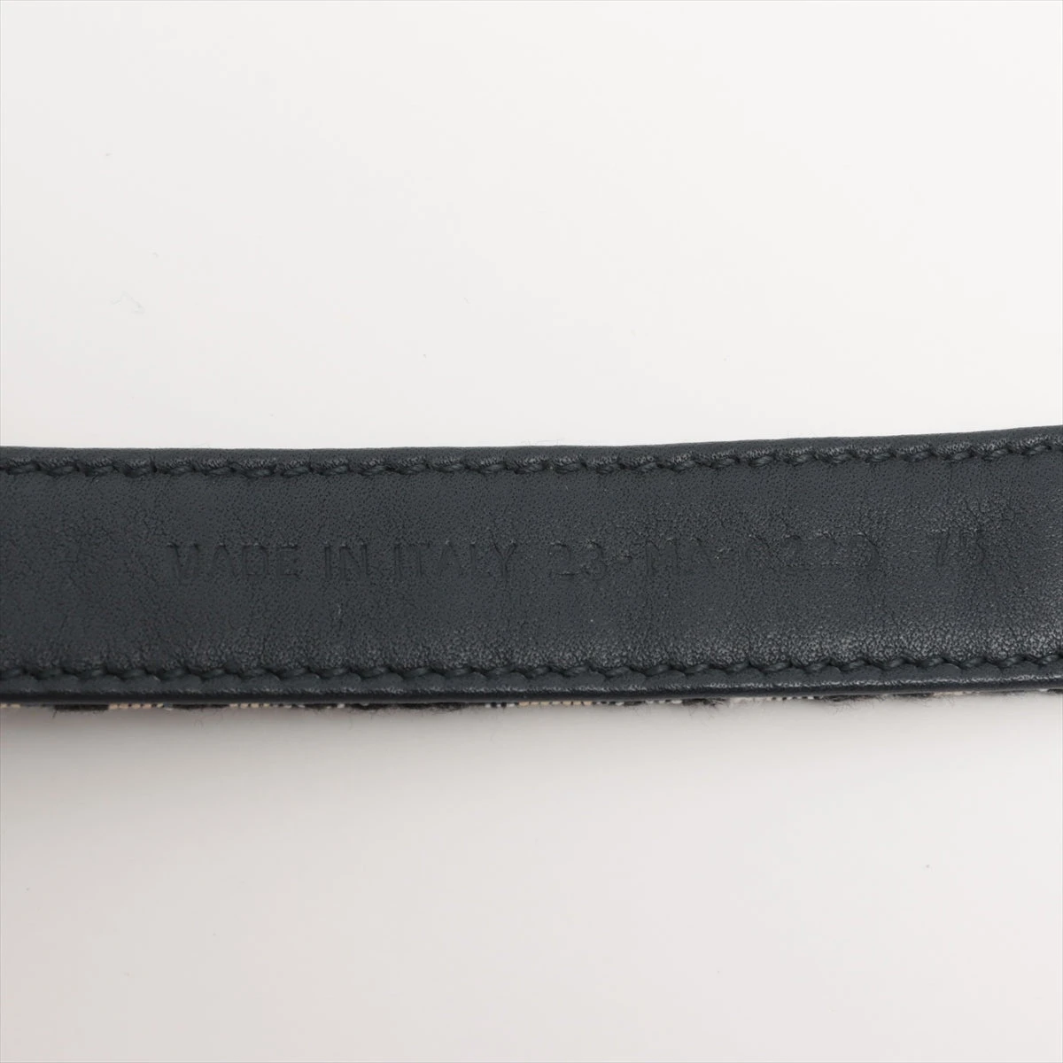 ディオール オブリーク ベルト 75 キャンバス×レザー ネイビー