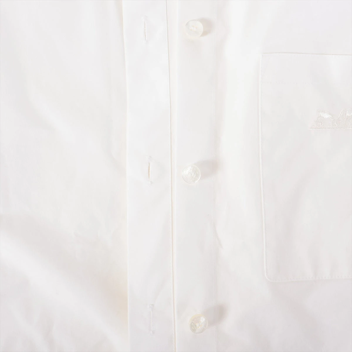 エルメス コットン シャツワンピース 34 レディース アイボリー