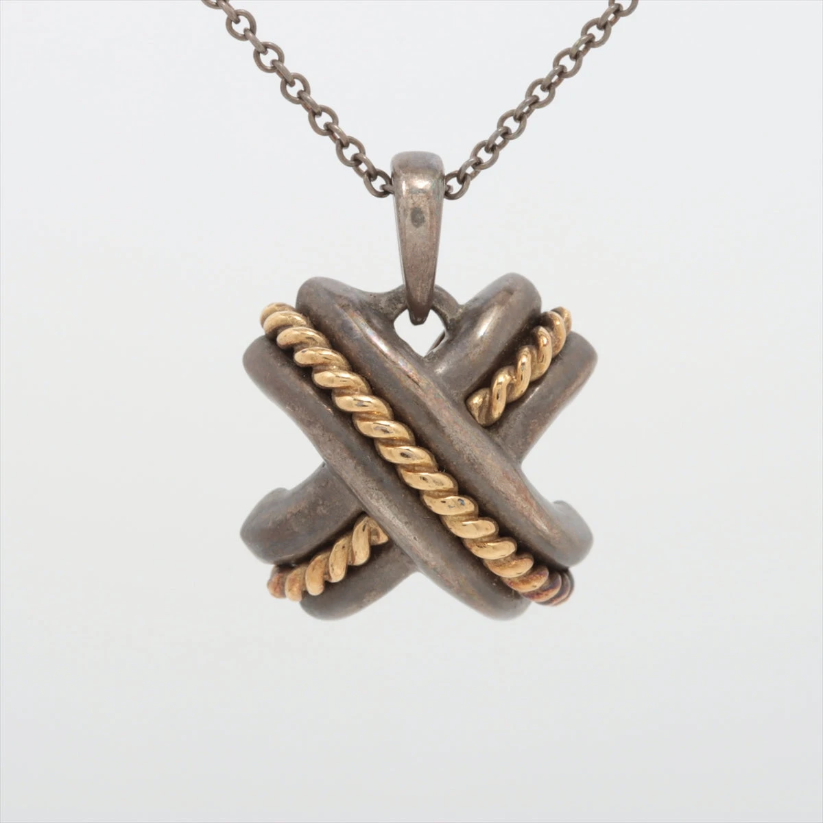 ティファニー シグネチャークロス ネックレス 925×750 4.5g ゴールド  