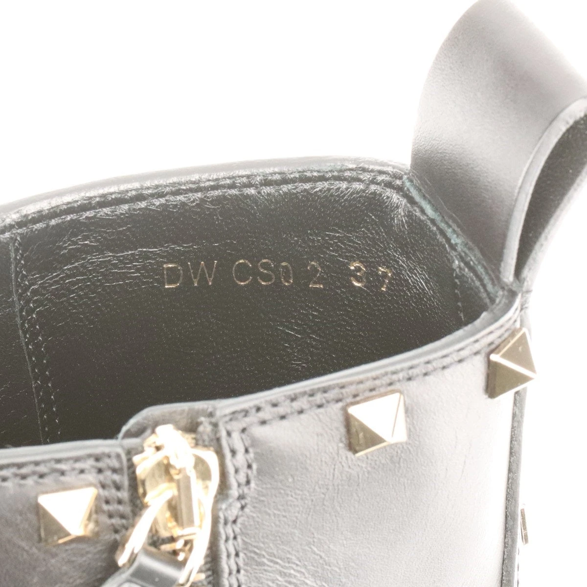 極美品　ヴァレンティノガラヴァーニ　ショートブーツ　ロックスタッズ　レザー　24 23.5cm ヴァレンティノガラヴァーニ ロックスタッズ ショートブーツ