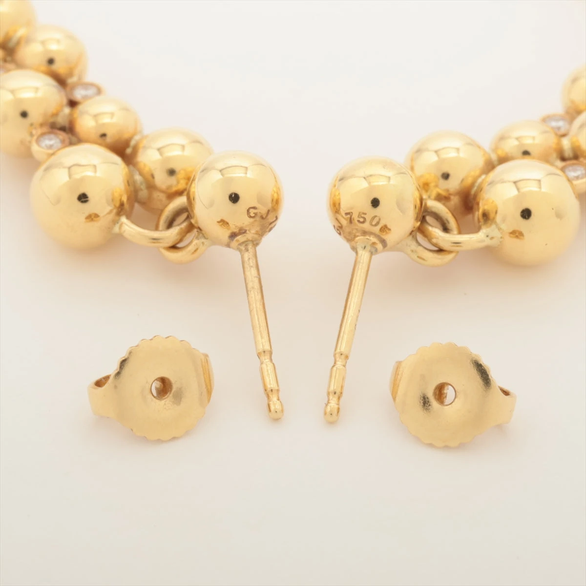 定価22万】ジョージジェンセンムーライトグレープピアスダイヤゴールド