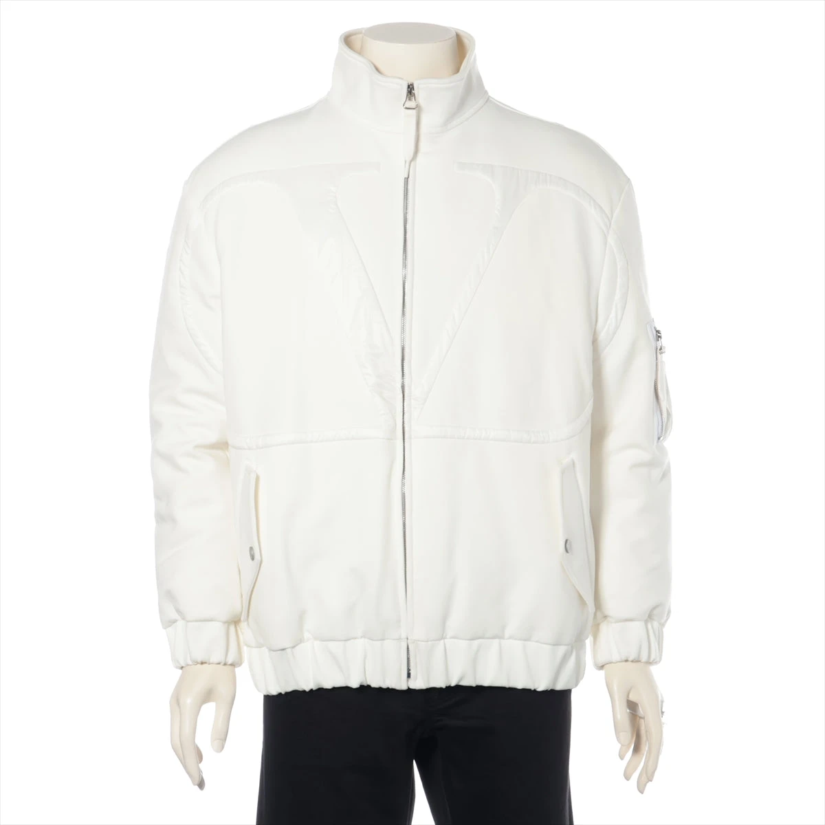 ヴァレンティノ ポリエステル×ナイロン ダウンジャケット 44 メンズ ホワイト 2V3CNC0590G