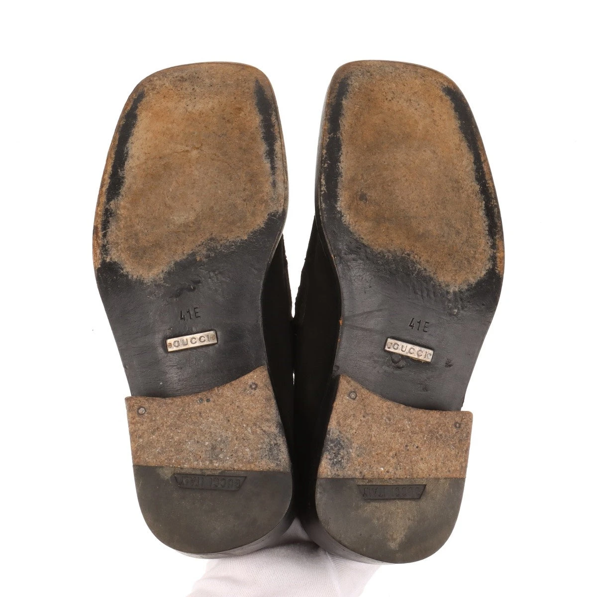 【美品】GUCCI/ホースビットローファー/スウェード/ブラック/41E 美品” GUCCI（グッチ）ホースビットローファー Size:41.5 E