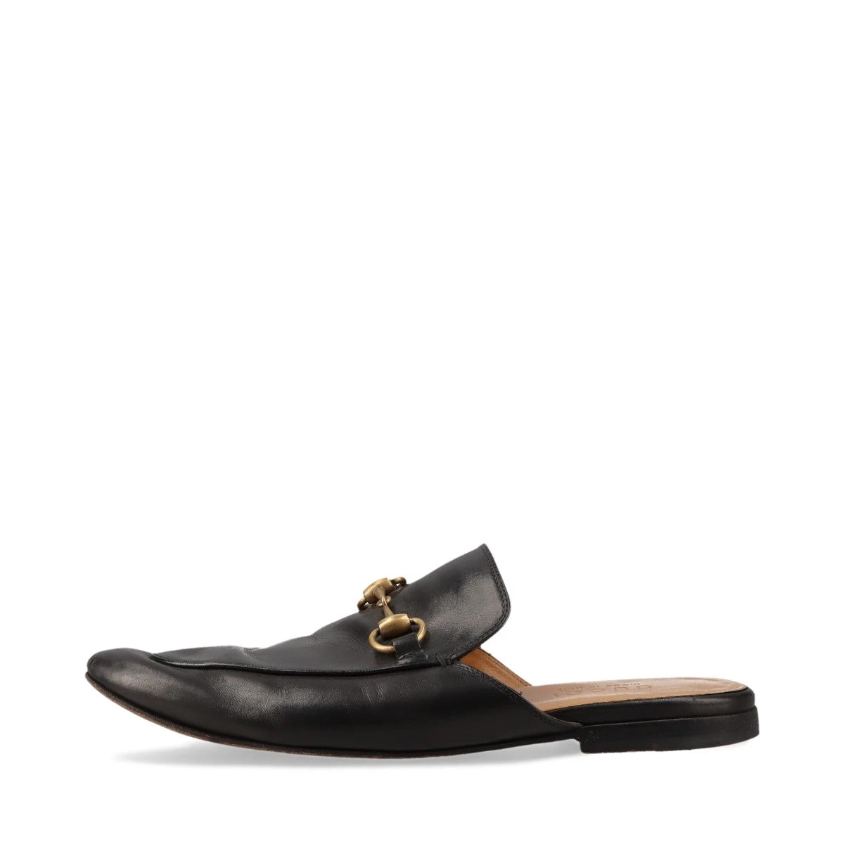 グッチ プリンスタウン レザー ミュール 6 メンズ ブラック