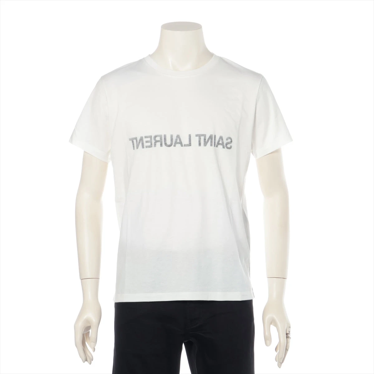 サンローランパリ 23年 コットン Tシャツ M メンズ ホワイト 663278
