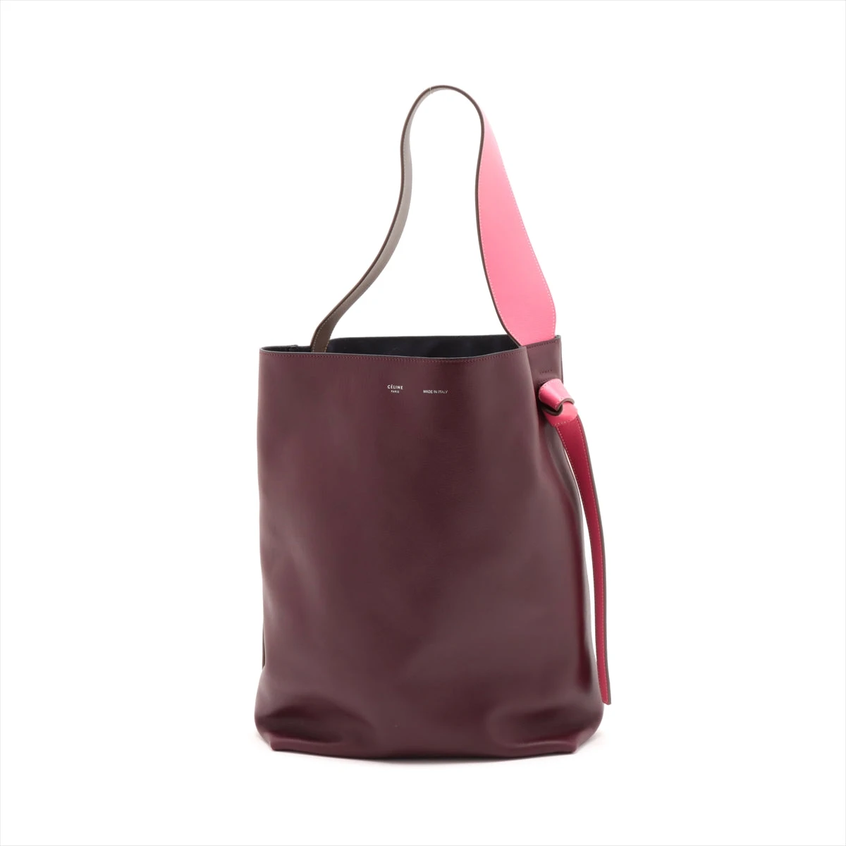 セリーヌ　CELINE ツイステッドカバ　ショルダーバッグ セリーヌ ツイステッドカバ レザー ショルダーバッグ ネイビー