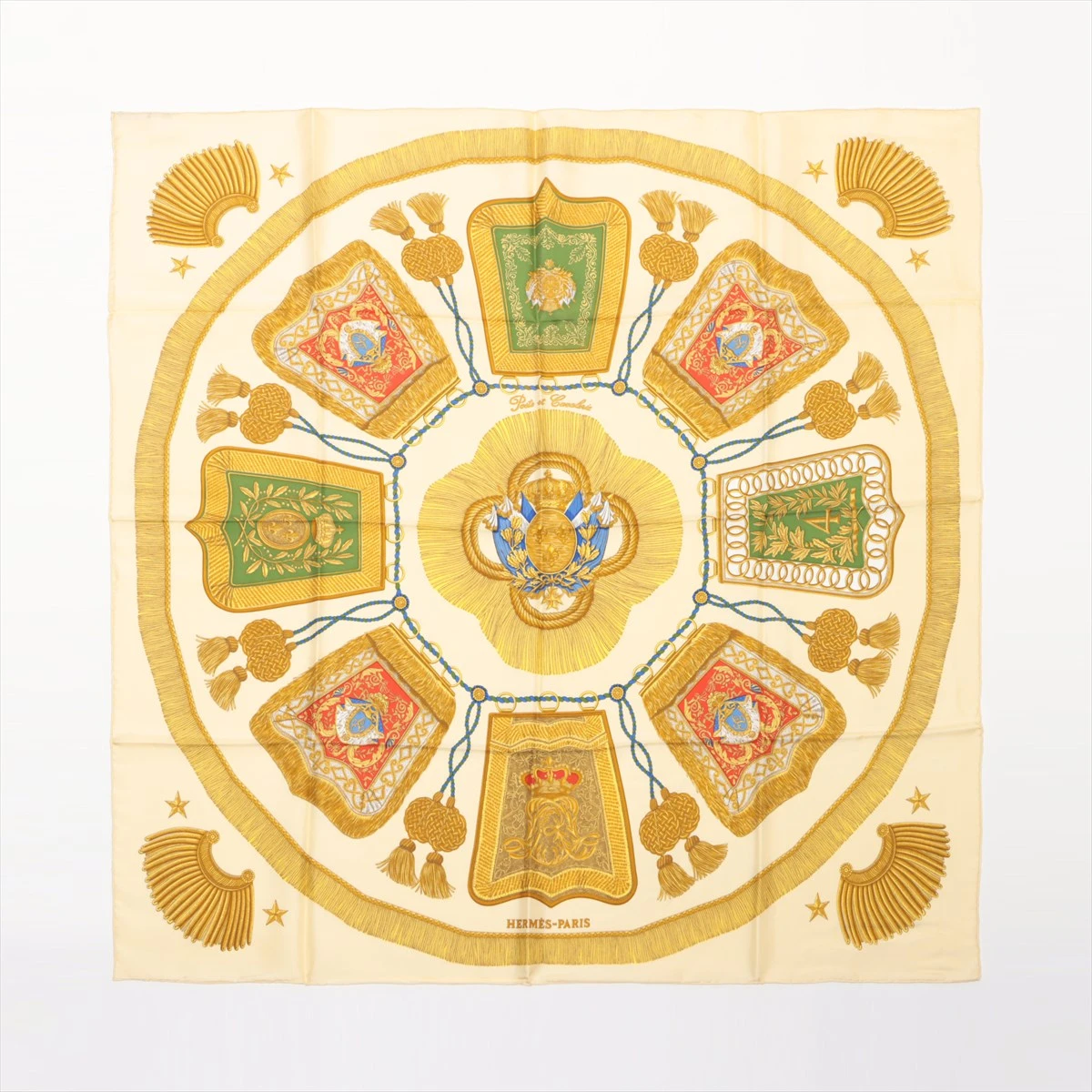 エルメス カレ90 Poste et Cavalerie サーベル飾袋 スカーフ シルク