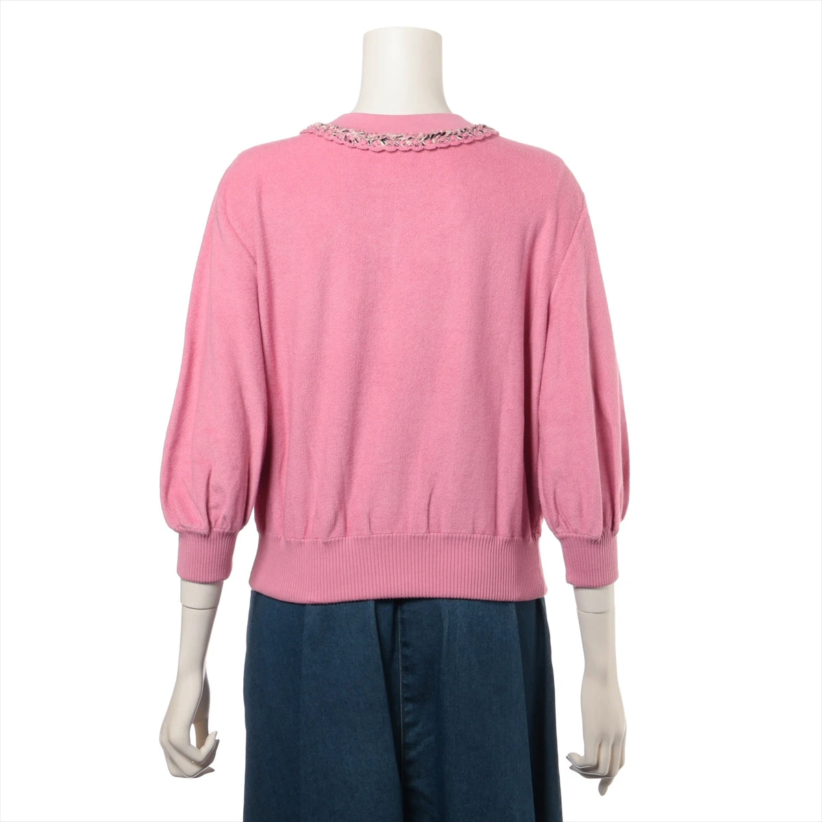 Day day okCHANEL ピンクカラー ココボタンコレクション シャネル ココボタン P45 コットン×カシミヤ カーディガン 38