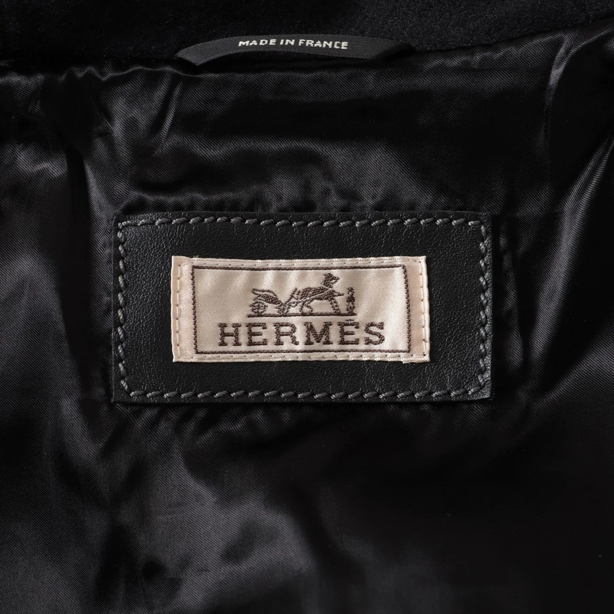 エルメス セリエ 21AW レザー×ウール×カシミヤ ジャケット 48 メンズ