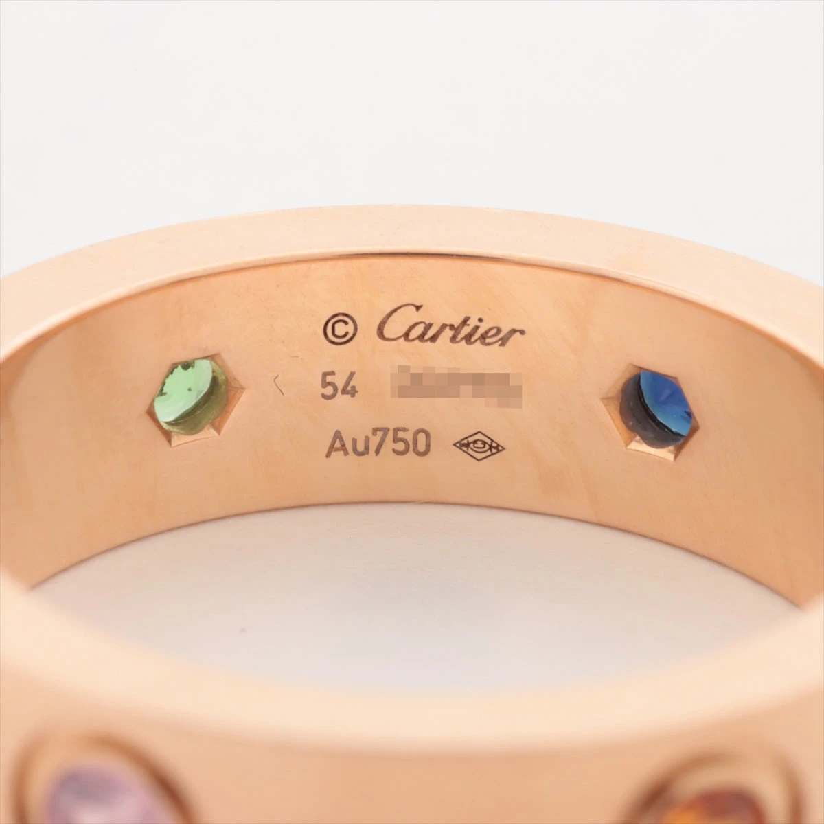 Cartier カルティエ　ラブリング　マルチカラー 750 PG カルティエ ラブ マルチカラー リング 750(PG) 9.6g 54 A3103400｜中古