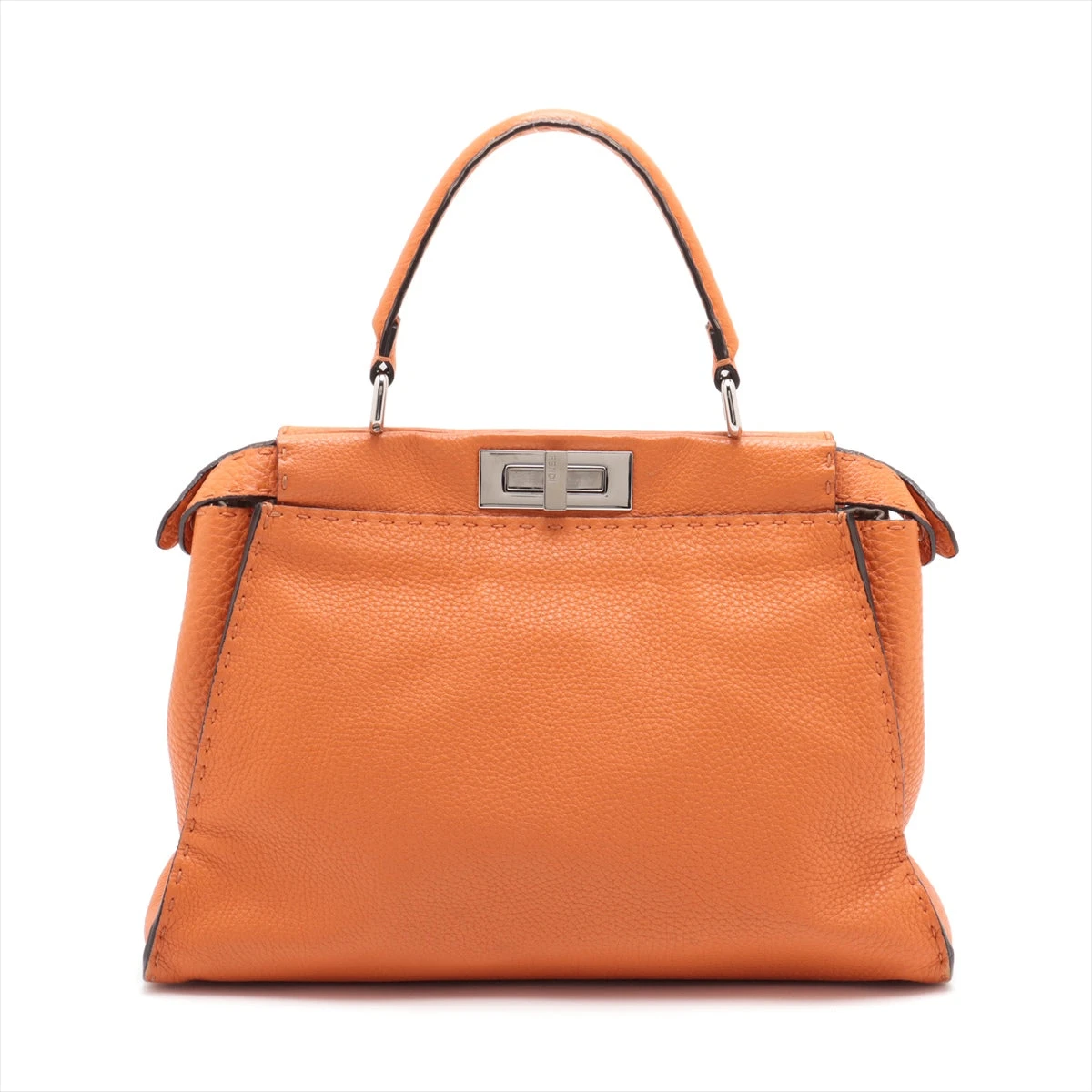 フェンディ セレリア ピーカブー 2WAY ハンドバッグ ブラウン KK002 フェンディ ミニピーカブー セレリア レザー 2WAYハンドバッグ