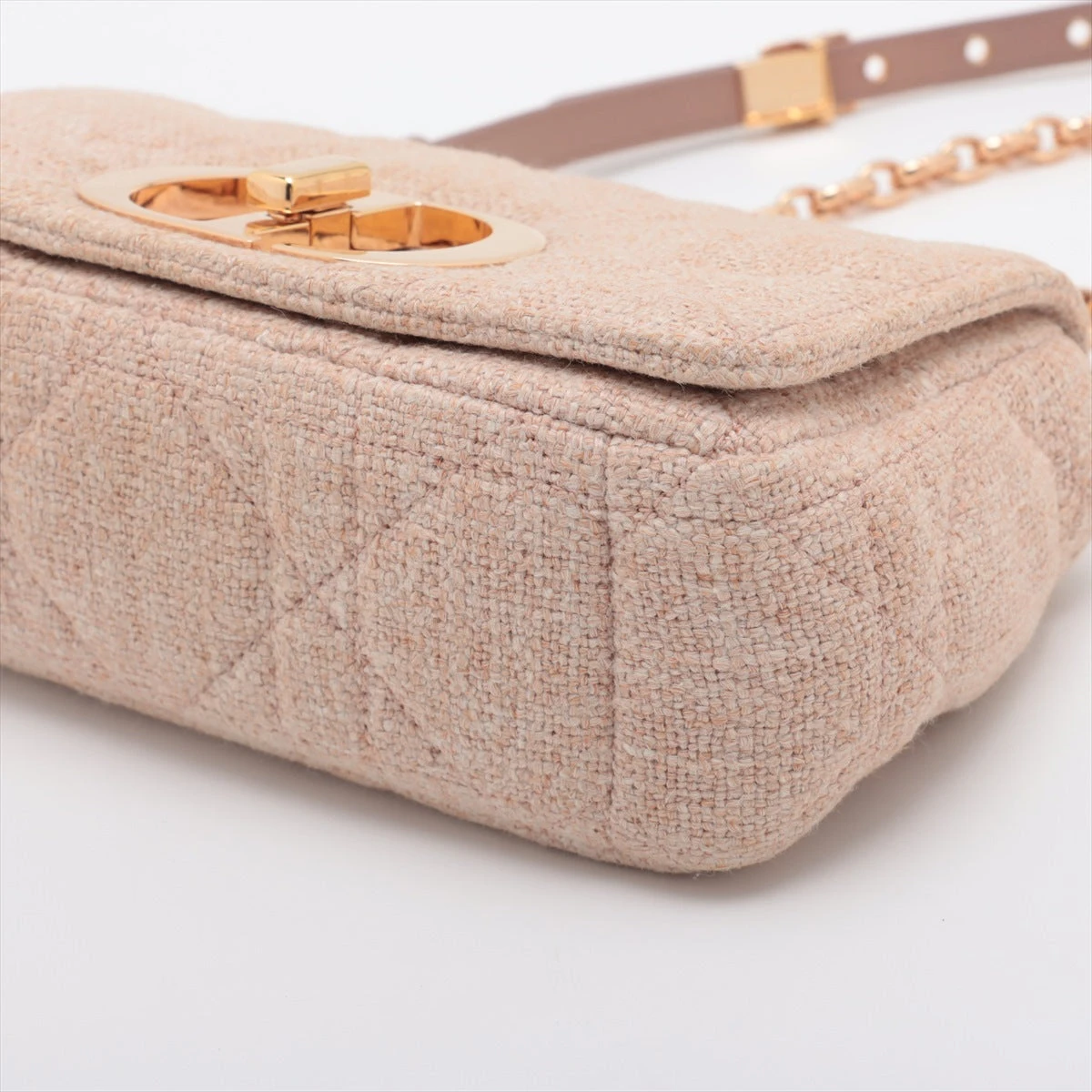 クリスチャンディオール カロ ツイード チェーンショルダーバッグ