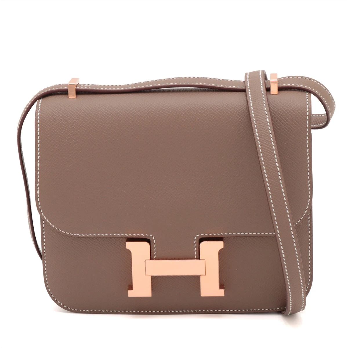 エルメス【エトゥープ】サイズ35 1/2 （22.5〜23）安心鑑定可 エルメス