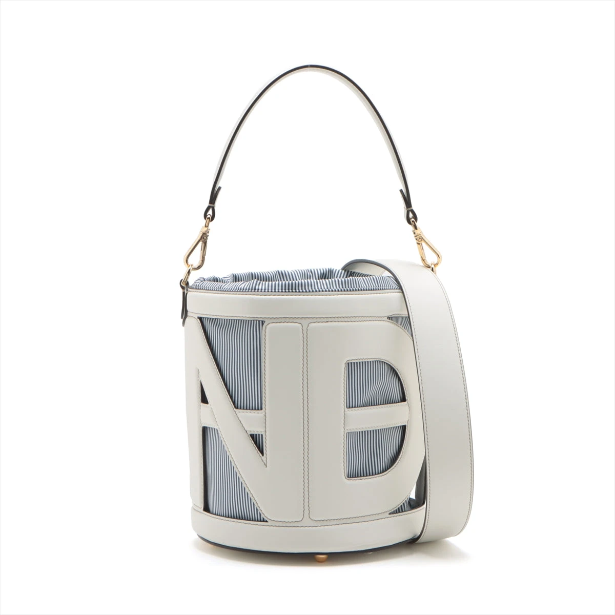 フェンディ ハンドバッグ FENDI アイボリー/ブルーグレー FENDI フェンディ セレリア・レイ ブルーグレー アイボリー